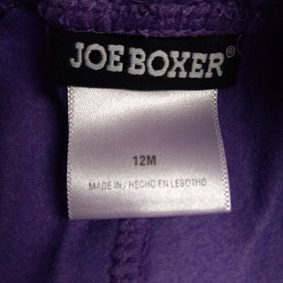 Joe Boxer Size 12M Sweatpants Infant Baby Girls Pants Purple Elastic Waist NEW - Picture 4 of 6